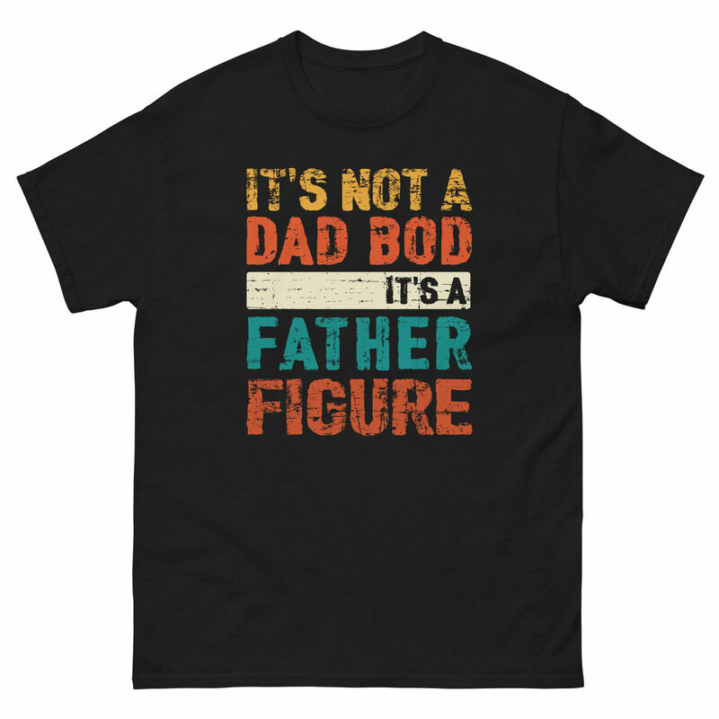 Father Funny Gift t-shirt in cotone non è un papà Bod it's Father Figure Tee