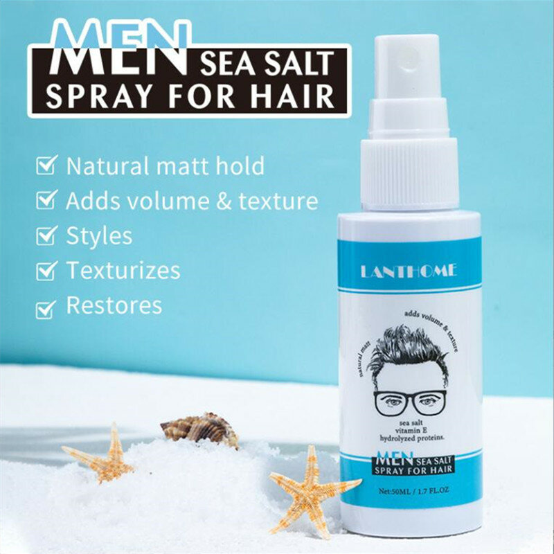 Спрей Firstsun мужской с морской солью, спрей для объема и высыхания, увлажнение, Восстанавливающий уход за поврежденными волосами