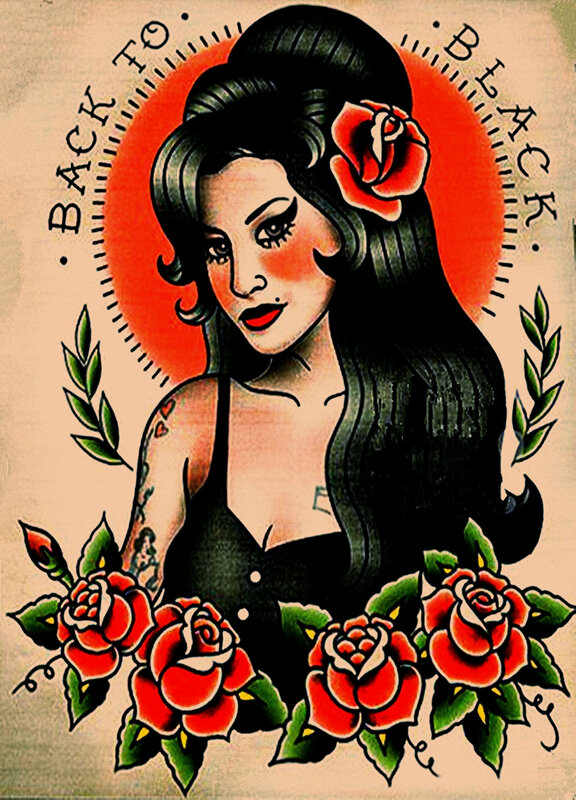 Maak Je Huisdecor Scherper Met 6 Stuks Tattoo Art Poster Muurschildering-Retro Kraftpapier Muurkunst-Perfect Voor Tattoo-Liefhebbers 1