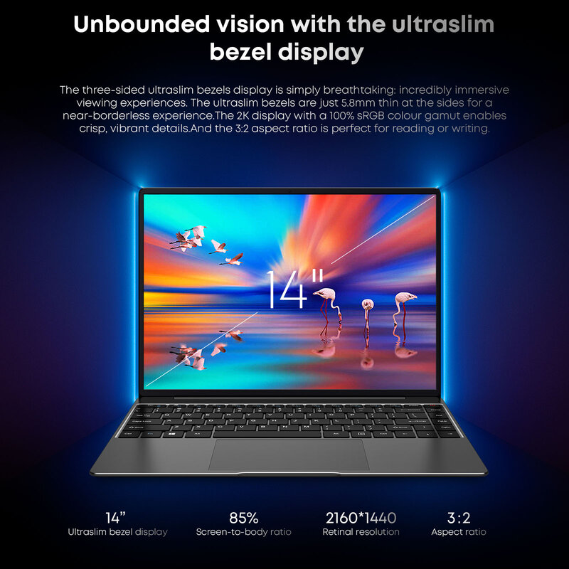 Laptop CHUWI-CoreBook X Gaming, Core i3, Geração 1215U, 14 ", Resolução 2160x1440, 16GB RAM, 512GB SSD, WiFi6, Computador com Windows 11