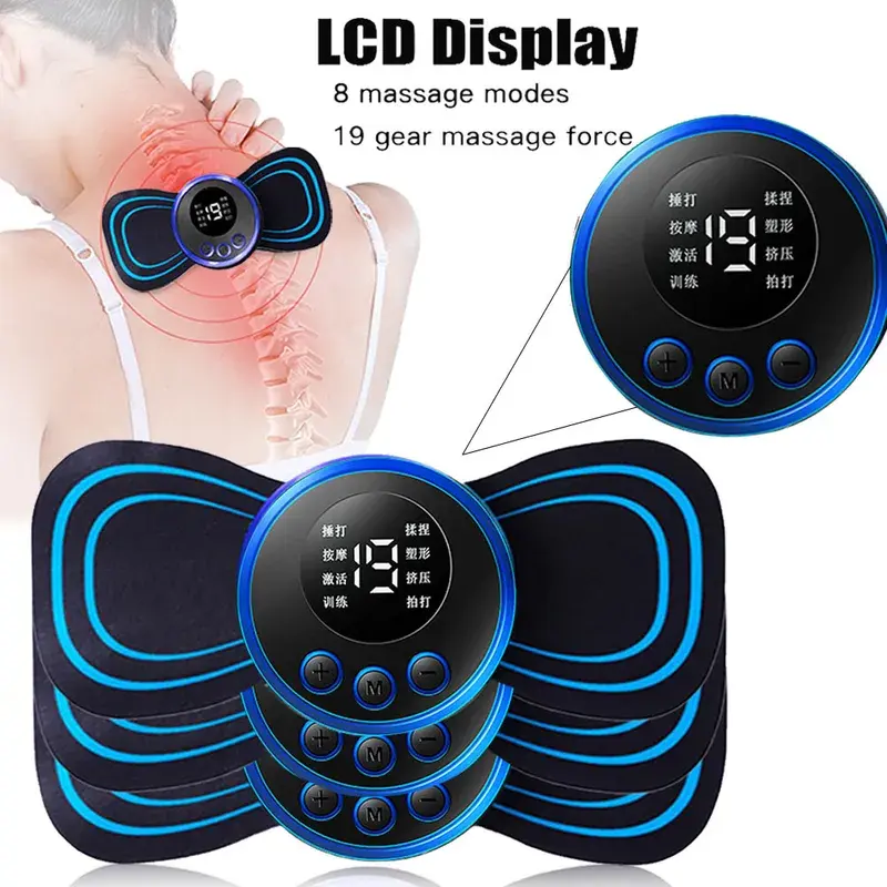 Mini Neck Stretcher Electric Massager 6 Modes Portable Cervical Massage Decompression Back Massager Muscle Machine