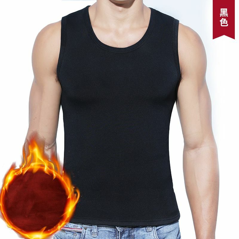 Camiseta sin mangas con forro polar para hombre, ropa interior cálida con capa Base térmica, transpirable, C54, 2023