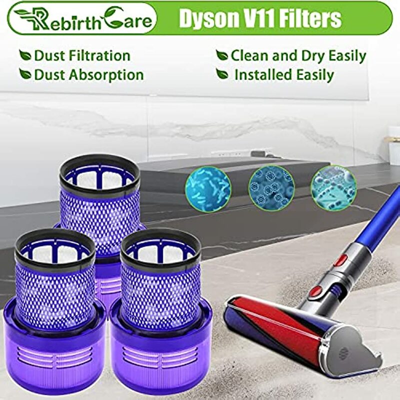 Lavável Dyson V11 V15 filtro Hepa Filtro Aspirador de pó Substituição Parte Sem Fio Vara Aspirador Post dyson V11 Filtro