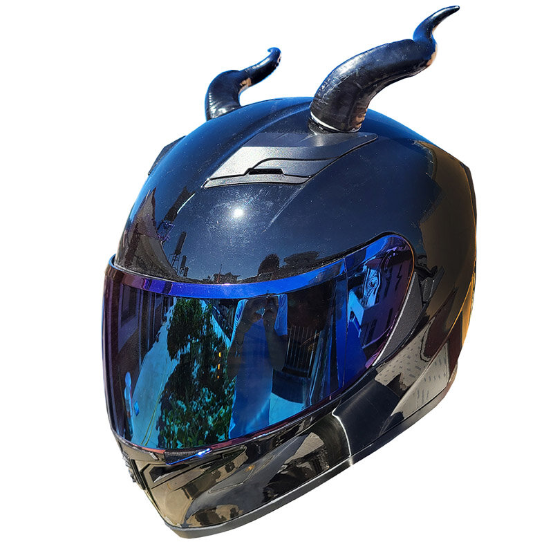 Decoración de casco eléctrico de motocicleta con personalidad creativa, cuernos de Diablo, accesorios de casco de motocicleta, pegatinas de estilo de Cosplay
