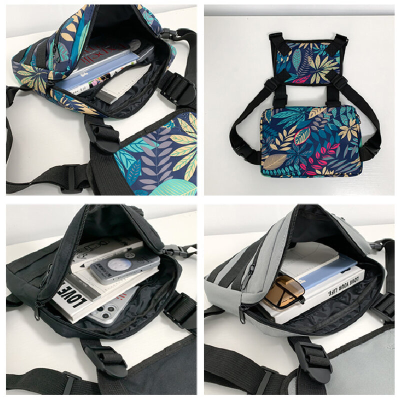 2022 модная мужская тактическая нагрудная сумка для жилета, Высококачественная нагрудная сумка унисекс из ткани Оксфорд, многофункциональная дорожная сумка для хранения в стиле хип-хоп