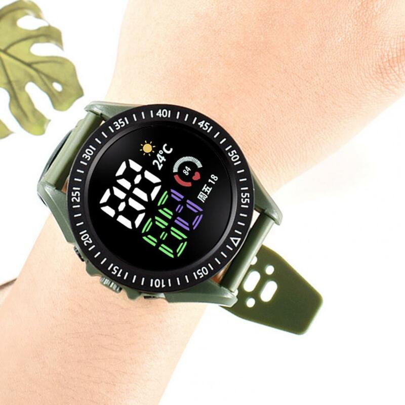 Reloj deportivo Digital LED para niños y niñas, pulsera de silicona resistente al agua, calendario, pantalla de semana, reloj electrónico de moda