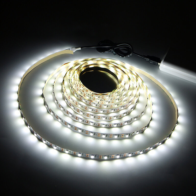 USB 5V LED Light Strip Warm Koud Licht Lamp String Zelfklevende Decoratie Lichtstrip 1M DIY Outdoor Licht Tape Voor Huisdecoratie