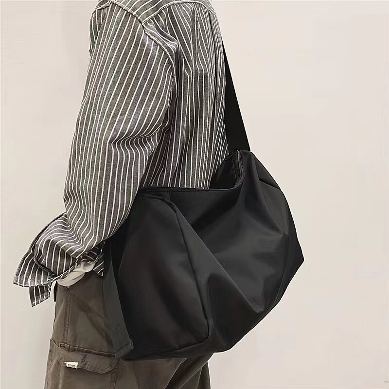 Вместительная сумка-мессенджер, саквояж через плечо в стиле хип-хоп, в стиле Харадзюку, Студенческая нейлоновая дорожная уличная сумка унисекс для фитнеса
