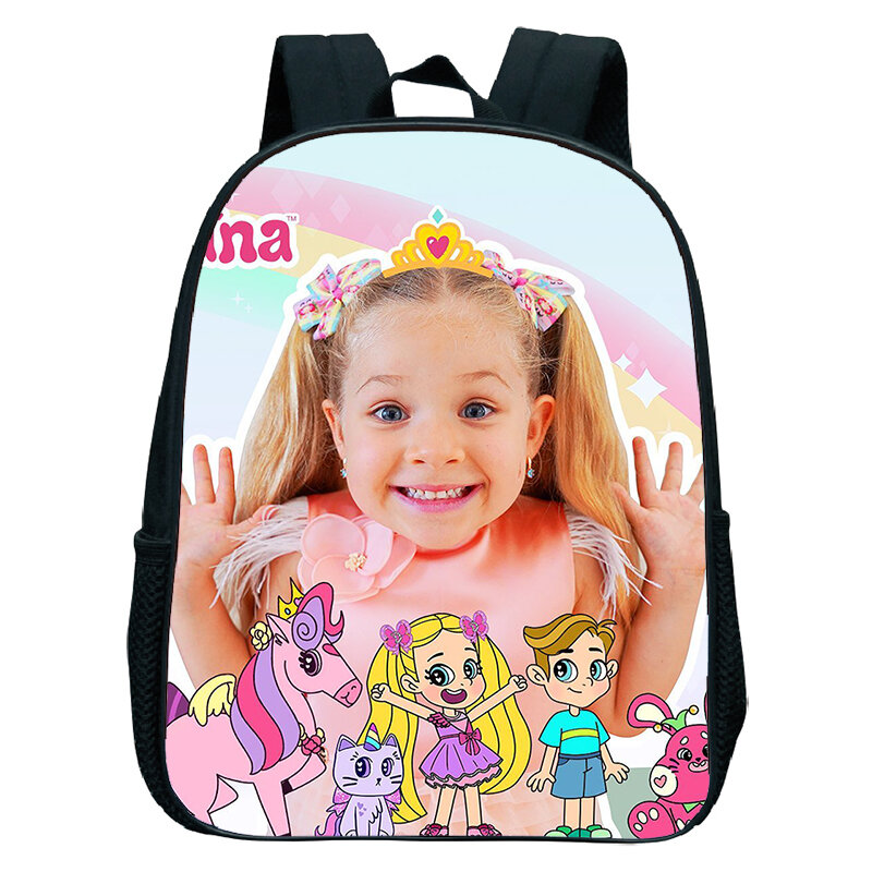 Детские розовые рюкзаки с принтом Diana Show, водонепроницаемые детские рюкзаки для дошкольниц, школьные сумки, подарки Mochila