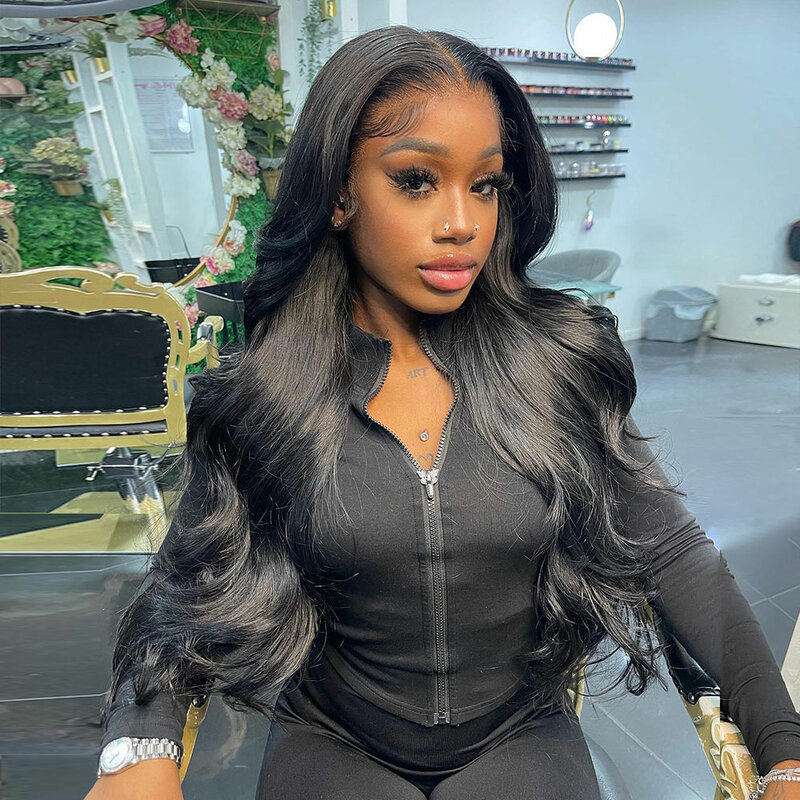 Body Wave 13x4 Hd Lace Frontal Wig Glueless Wig Human Hair Pre Plucked 360 Full Body Wave Transparent Lace Front Wigs For Women