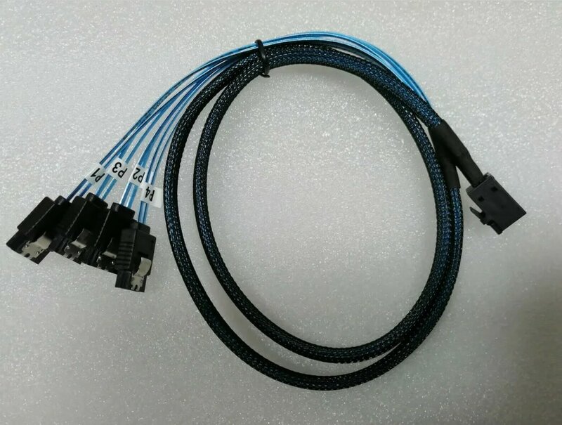 Câble SFF-8643 standard TO 4 SATA vers 4 SATA 12 GBumental 70CM pour RAID CARD