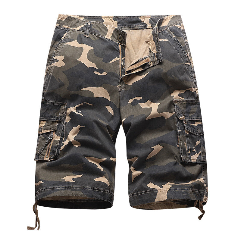 Spodenki Cargo męskie wojskowe spodenki taktyczne męskie letnie dorywczo spodnie kamuflażowe modne spodnie plażowe spodenki do biegania na świeżym powietrzu