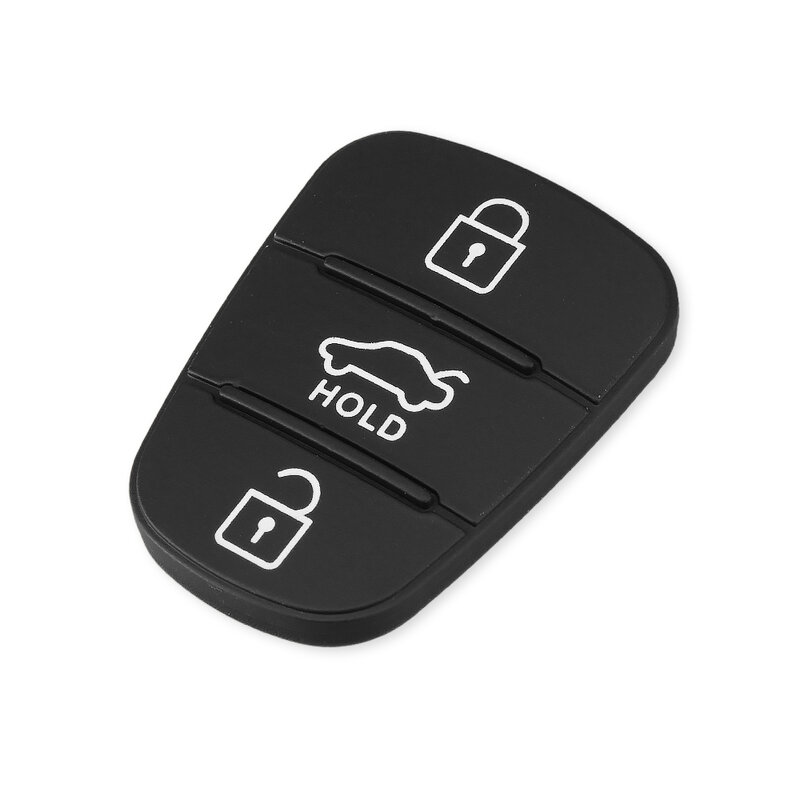 KEYYOU-Flip Folding remoto Car Key Shell Case, 3 botões, almofadas de borracha, apto para Hyundai I30, IX35, Kia K2, K5, Coupe, BONGO, RNY, PORTER