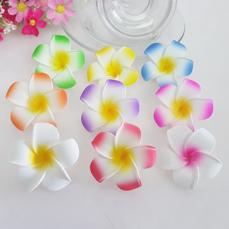 Summer Plumeria Flower Hair Clips para mulheres e meninas, grampos bonitos, Egg Flower Barrettes, festa de casamento havaiana, acessórios para cabelo