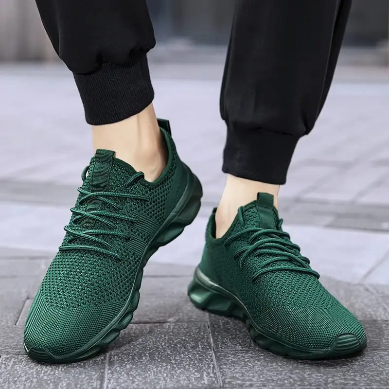 Fujeak Breathable Mesh Sneakers Casual Plus Size Running Shoes Lightweight Anti-slip Shoes Fashion Classic Men's Sports Shoes