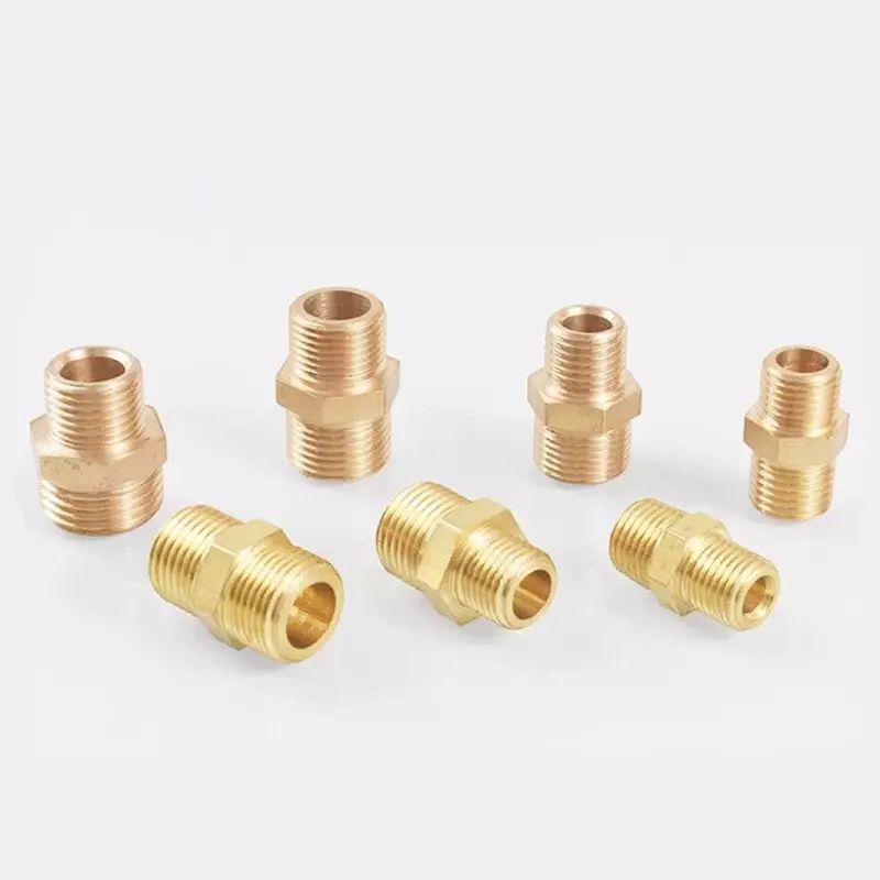 M8 M10 M12 M14 M16 M18 M20 Metric x 1/8" 1/4" 3/8" 1/2" 3/4" BSP Male Brass Hex Nipple Pipe Fitting Connector Coupler