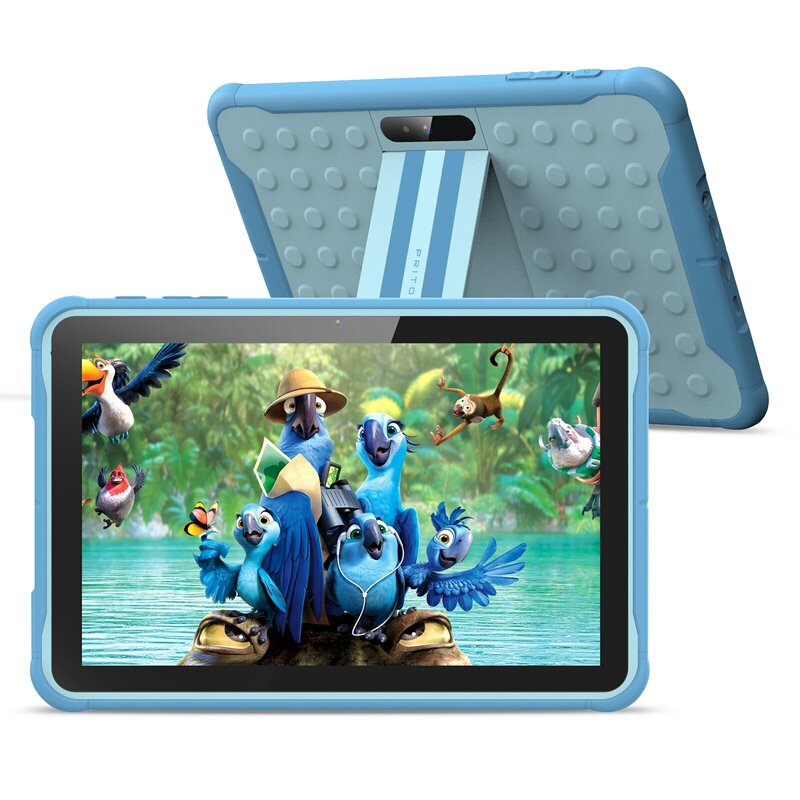 Protom 10 zoll kinder tablet android 10 go wifi 3g sim anruf quad core prozessor 2gb ram 64gb rom youtube mit hülle