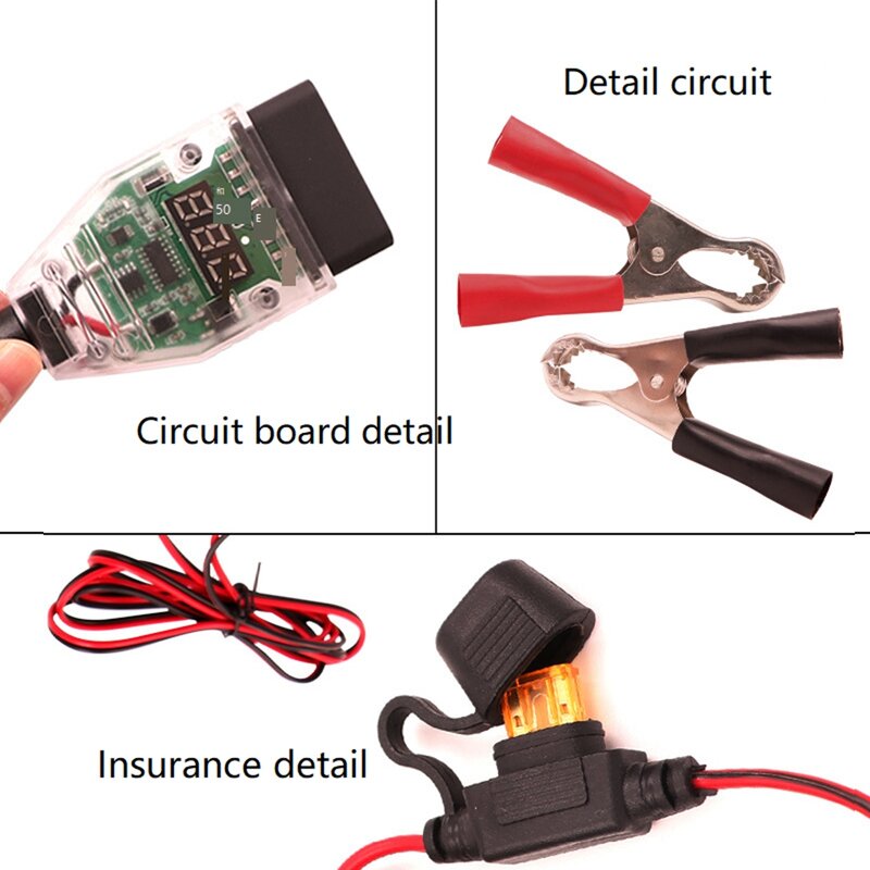 موصل ECU OBD2 للسيارة ، موفر البطارية ، ECU تلقائي ، موفر الذاكرة ، السيارات ، OBD 2 ، قابس كهربائي للطوارئ ، وقود السيارة