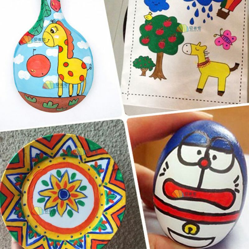 HUYU Giocattoli interattivi Strumento pittura acrilica colorata Forniture per bambini in età prescolare per forniture per