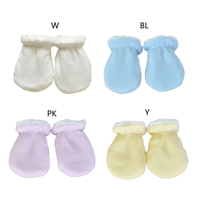 Winter Warm Gloves Anti-grab Mittens Kids Baby Boy Girl Toddler Mitten Birthday Christmas Gifts Yellow/Pink/White/Blue