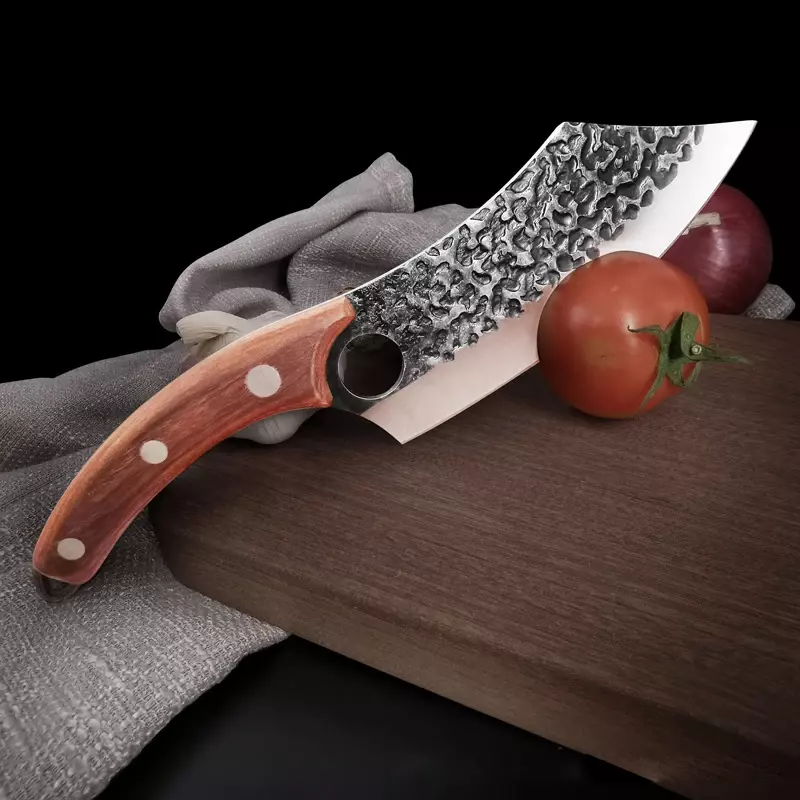 Couteau à trancher manuel en acier inoxydable forgé, couteau de cuisine, couteau à désosser domestique, couteau de Chef en acier inoxydable, couteau de boucher, couteau de cuisine pour dame