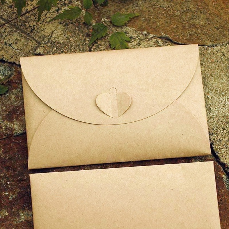 Novo 50 unidades/pacote retro cânhamo texturewedding festa convite cartões presente envelopes personalizados