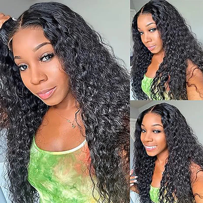 28 30 32 inch Wear And Go Glueless Human Hair Wig 4x4 HD Lace Closure Wig For Women Water Wave Lace Front Human Hair Wig