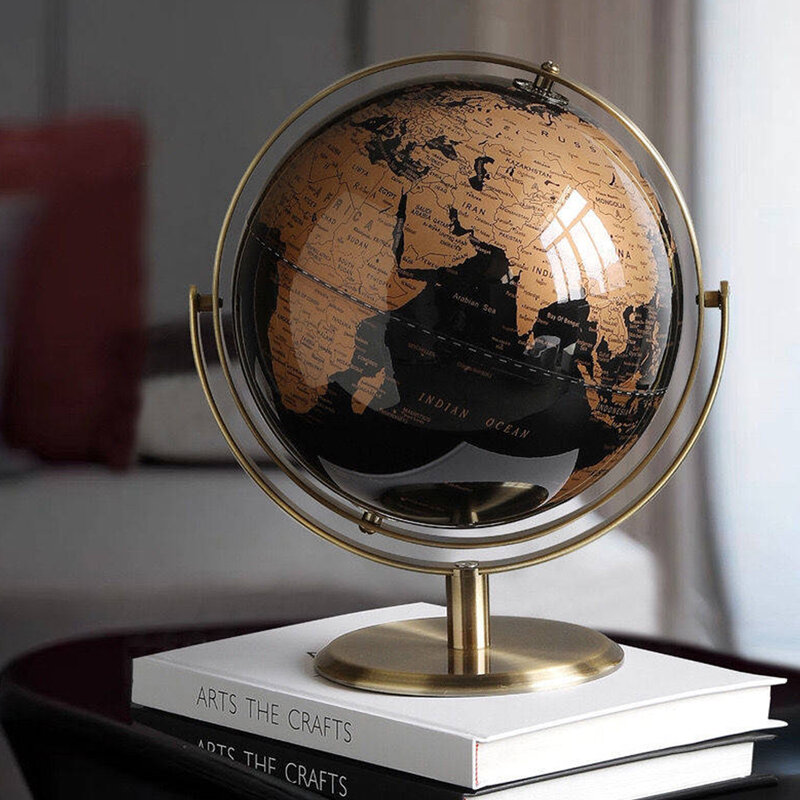 Desktop Decor Globe geografia accessori per la decorazione della casa creativa Retro World Globe Modern Learning World Map For Kids Education Use
