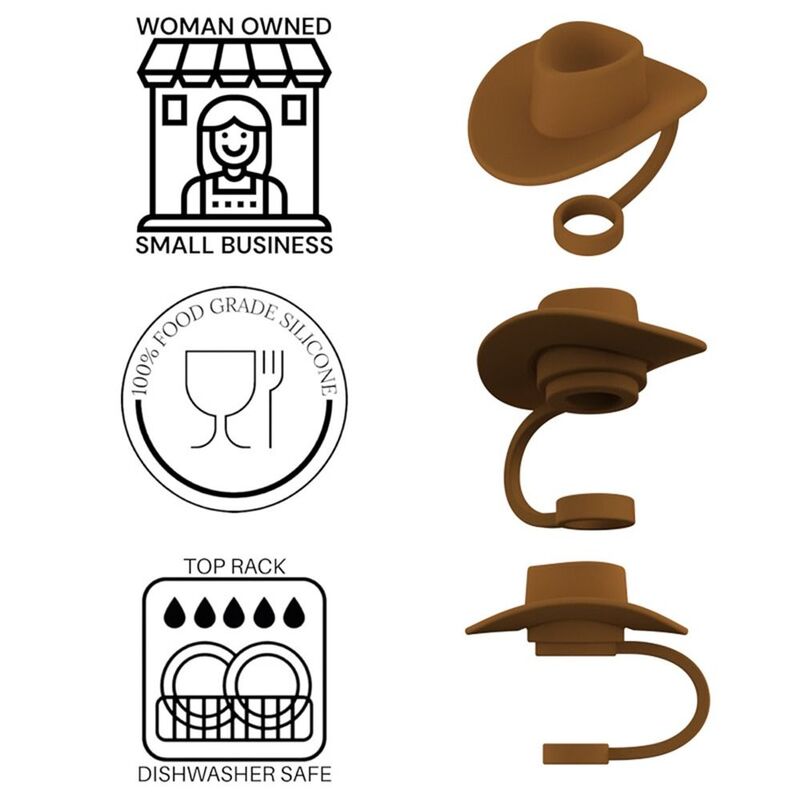 Силиконовая соломенная заглушка, креативная многоразовая герметичная колпачок для питьевой пыли, брызгозащищенная ковбойская шляпа, форма соломенного топпера, чашка, аксессуары