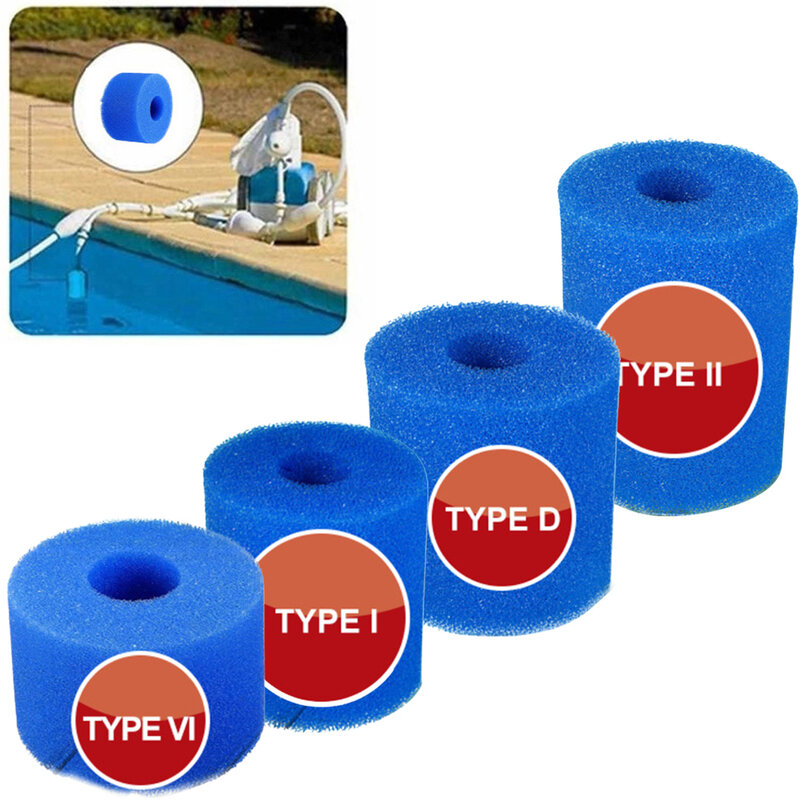 Filtro de esponja lavable para piscina, pieza de esponja para Intex, reutilizable, Universal, nuevo