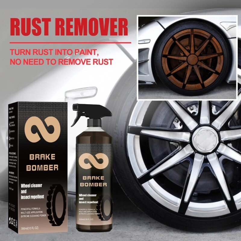 Detergente per ruote per pneumatici per auto, potente detergente per ruote per garage, bomber per freni