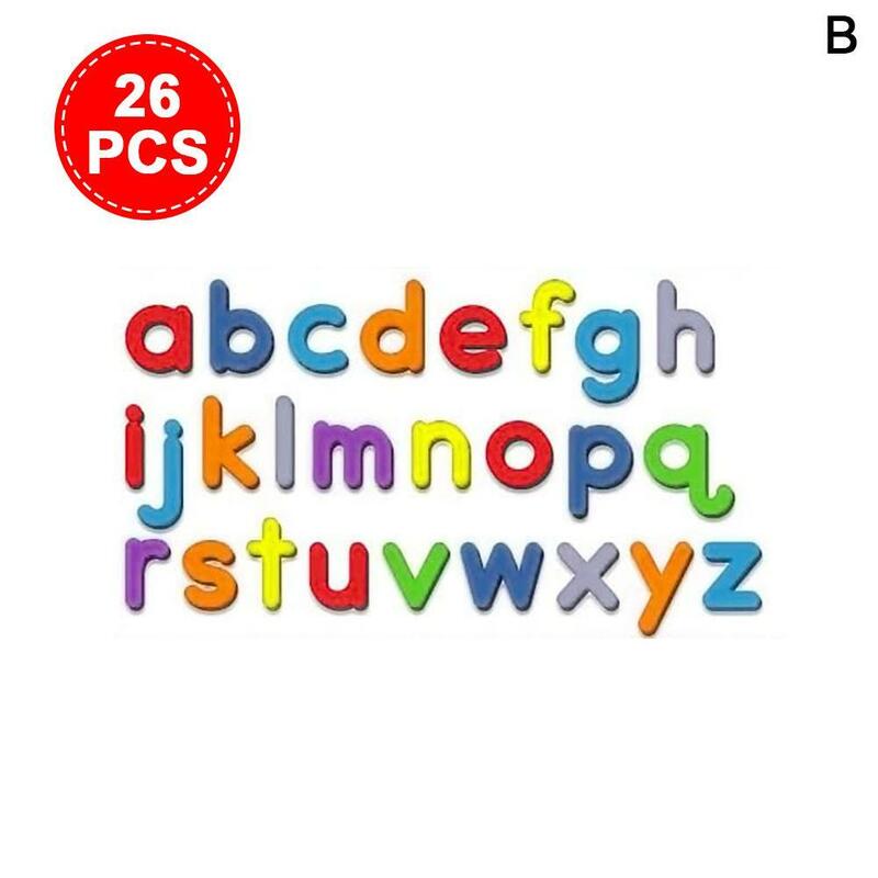 Litery magnetyczne 10/26 sztuk wielkie małe litery alfabetu ABC magnesy na lodówkę lodówka nauczanie edukacyjne zestaw zabawek
