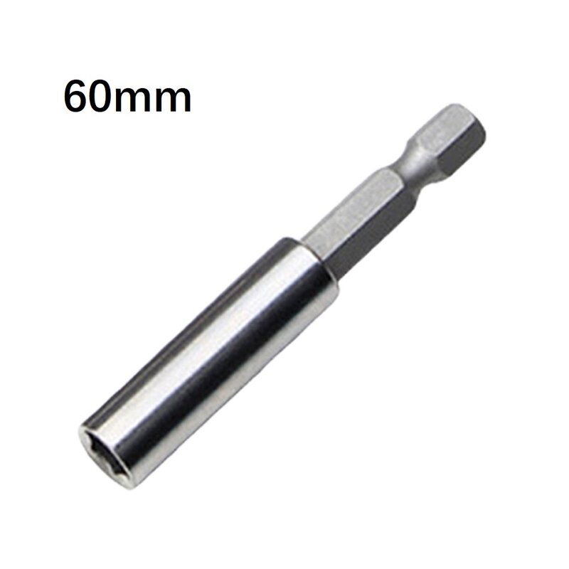 1PCS Extension Connecting Rod 60/75/100mm Silver Steel Hex Shank Rod Screwdriver Tip Holder Extension Bit  Power Tool Accessorie