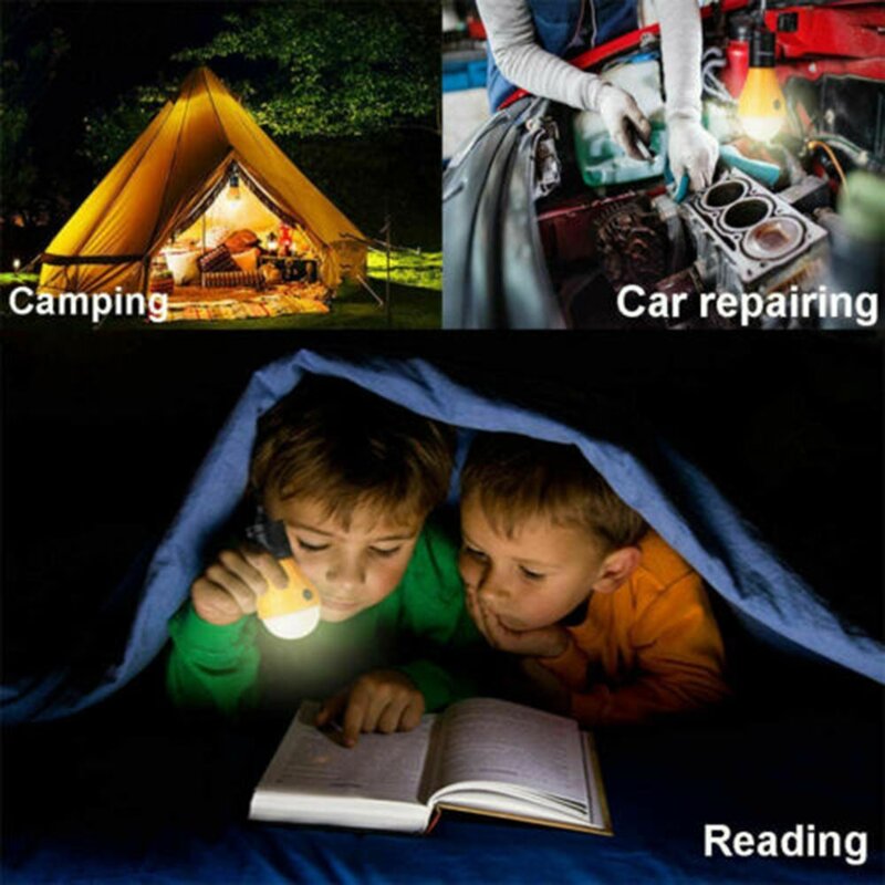 야외 캠핑 LED 비상 조명, 다채로운 전구 배터리 조명, 캠핑, 하이킹, 사냥, 낚시, 독서용