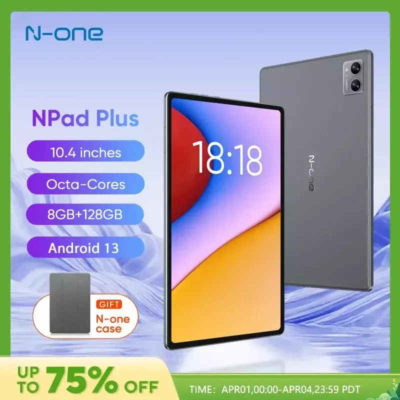 N-ONE Npad Plus Tablet Pc 10.36Inch 2000X1200 Fhd Mt8183 8 Cores Android 13 (8 + 8) Gb Ram 128Gb Rom 6600Mah Dual Wifi Bt5.0