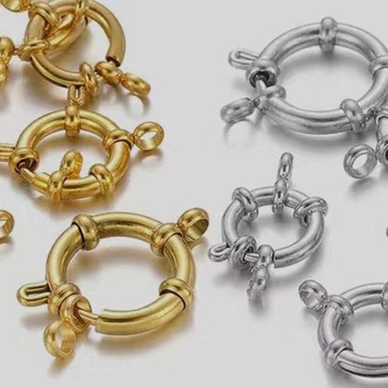 95AB 10 peças fechos corrente chiques para joias artesanais, fixadores corrente seguros elegantes