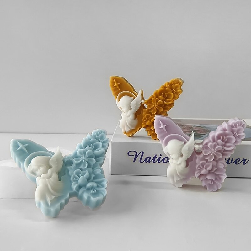 Stampo in silicone versatile per candele per aromaterapia a farfalla fai-da-te per regali feste