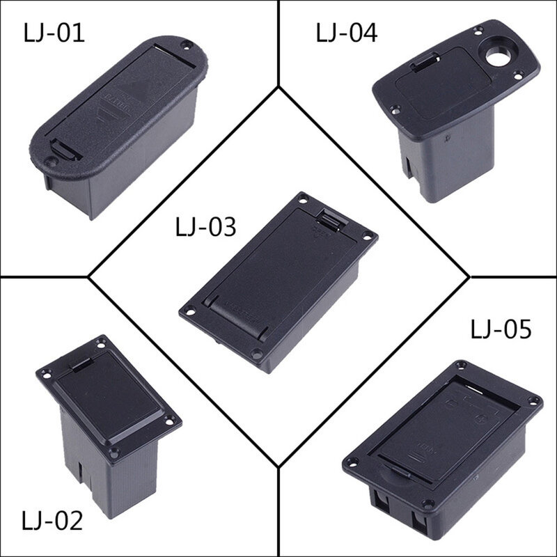 Boîtier de Batterie 9V, Accessoires, Basse, Compartiment Noir, Remplacement pour Pièces Acoustiques JEHolder 514-plus