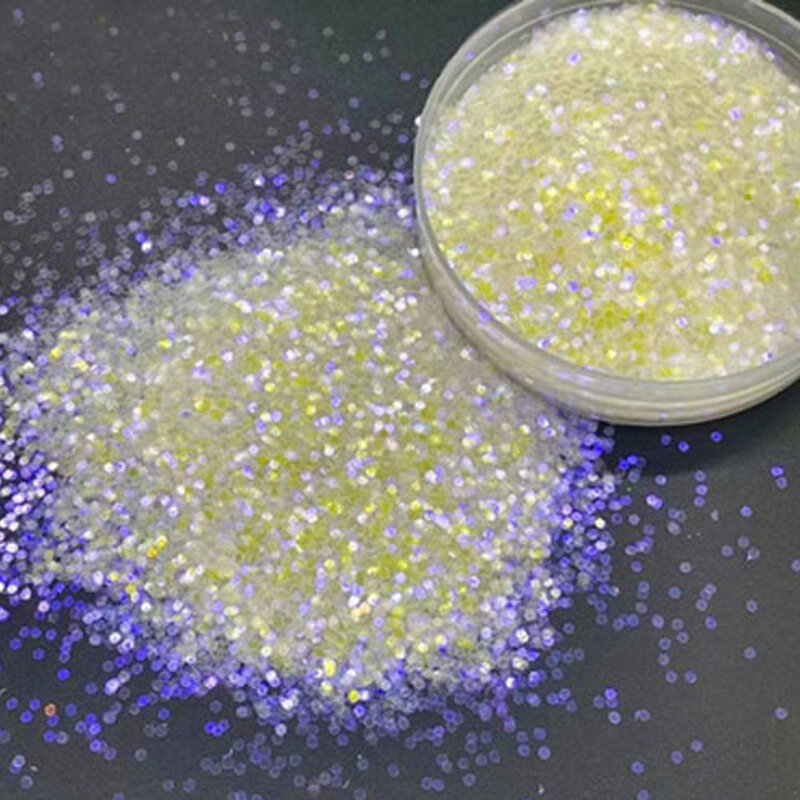 Lentejuelas holográficas para decoración de uñas, purpurina para uñas, brillo láser 1/24 grueso, brillante, iridiscente, 1mm
