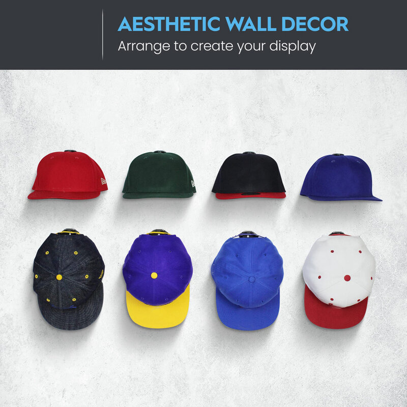 5/8pcs Adhesive Hat Racks for Wall-Minimalist Baseball Caps Hooks Organizer Design Cap Capers Holder Wall Mount for Closet/Door