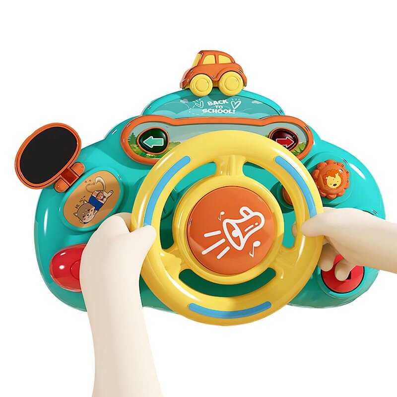 Children Steering Wheel Driving Toy Interactive Learning Car Toy Racing Car Game Toys for Kids Educational Toys