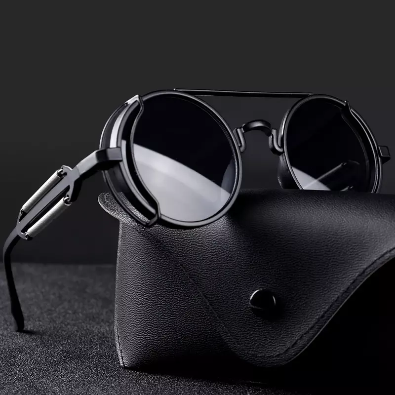 Солнцезащитные очки унисекс, круглые, винтажные, с линзами в стиле панк, со степенью защиты UV400, спортивные, с защитой от ультрафиолета