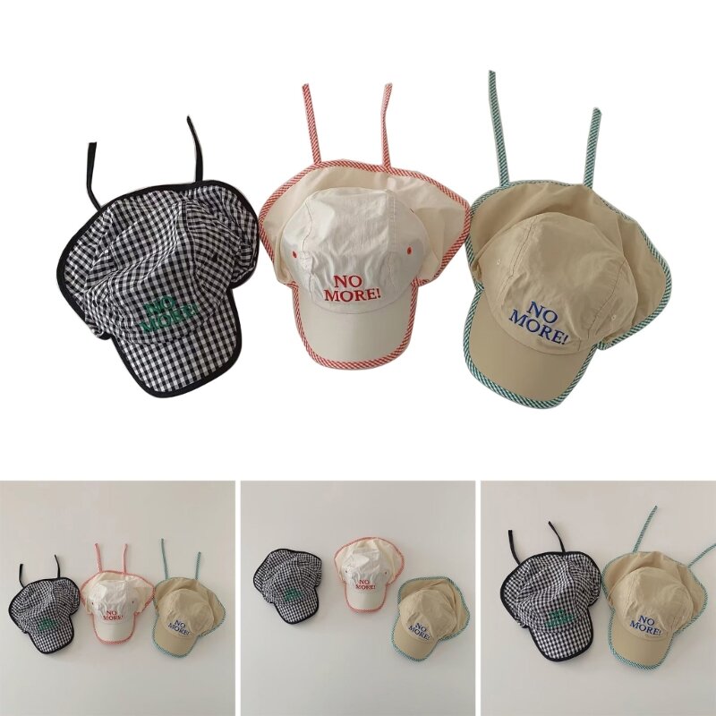 Cappello da pescatore per bambini berretto estivo con protezione per il collo cappello da campeggio Unisex copricapo