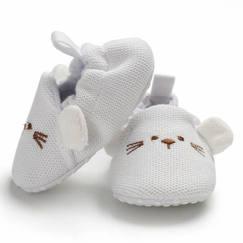 Zapatos de calcetines para bebé recién nacido, Niño/niña, zapatos con cara de Animal, cómodos, antideslizantes, de algodón, transpirables