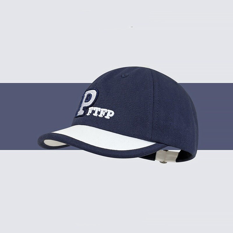 Boné de beisebol de aba curta masculino e feminino, bordado com carta personalizada, guarda-sol casual ao ar livre, chapéu hip-hop, corante, coreano