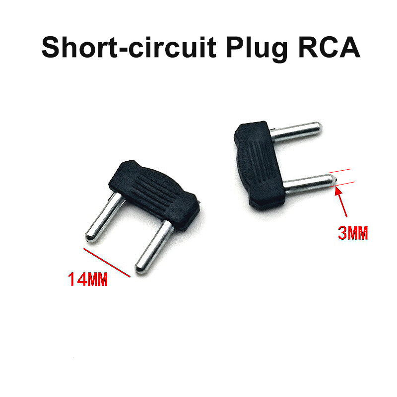 1-2pcs 3mm Short-circuit Plug RCA Audio Video Terminal Block Banana Plug 14mm 18mm Pitch Connecto Plug