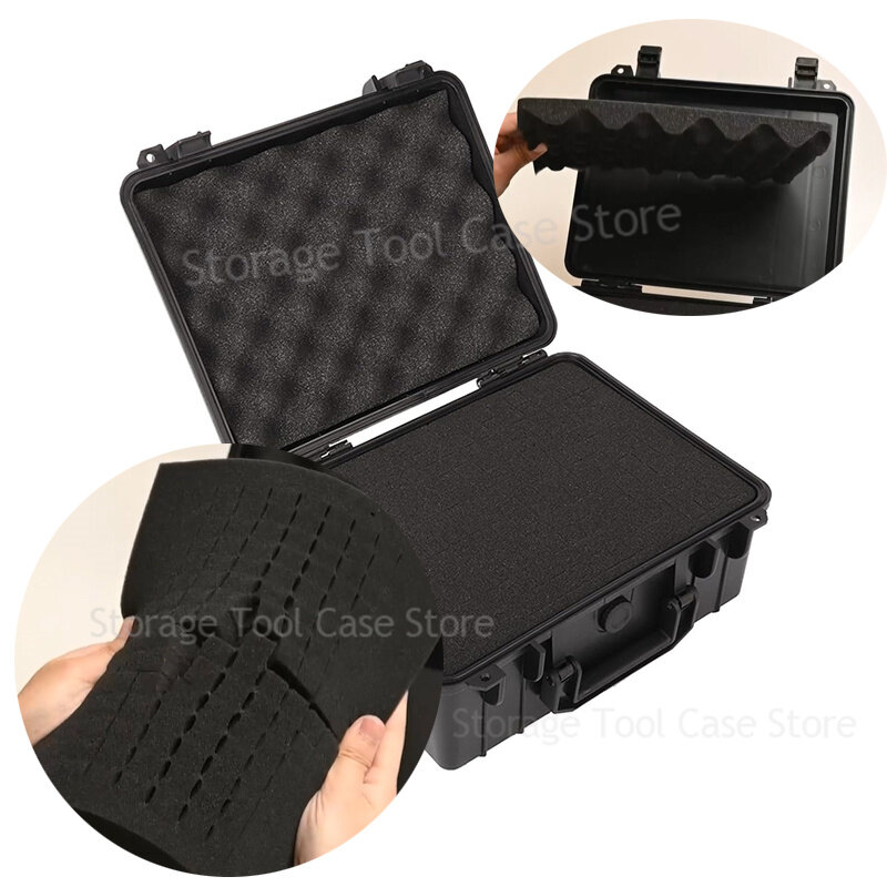 ABS plástico selado duro Carry segurança equipamentos ferramenta caso, mala portátil, saco impermeável, caixa do organizador