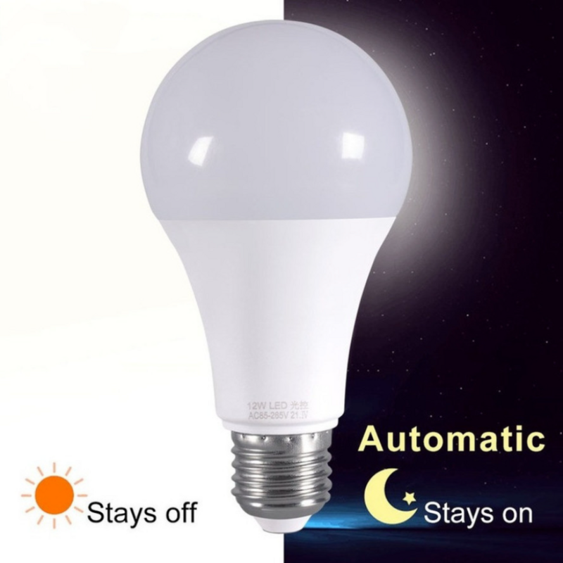 LDHLM lampadina sensore dal tramonto all'alba E27 5W 7W 9W 12W AC 110V 220V 85-265V luce notturna diurna Auto ON/OFF LED Smart Lamp