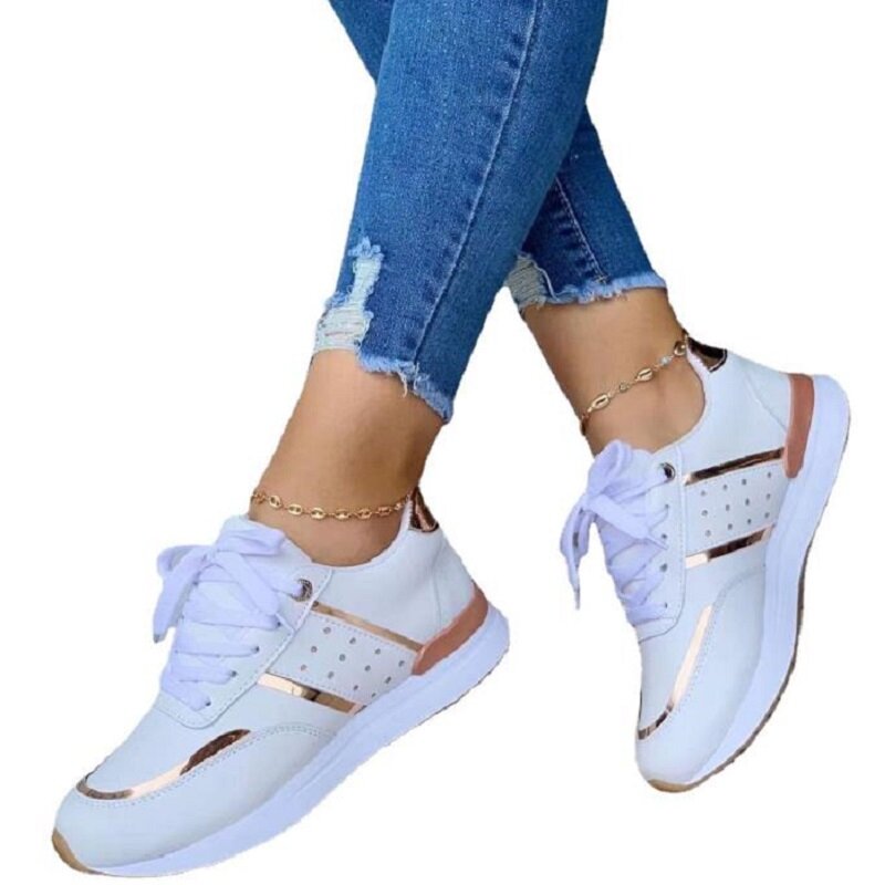 Nieuwe Dames Veterschoenen Casual Chunky Sneakers Hoge Platform Schoenen Ademende Sportschoenen Zapatillas Mujer