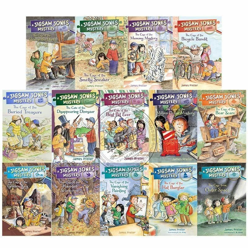 Mały detektyw Jones 14-tomowy zestaw puzzli DIFUYA Kids książeczki dla dzieci angielski
